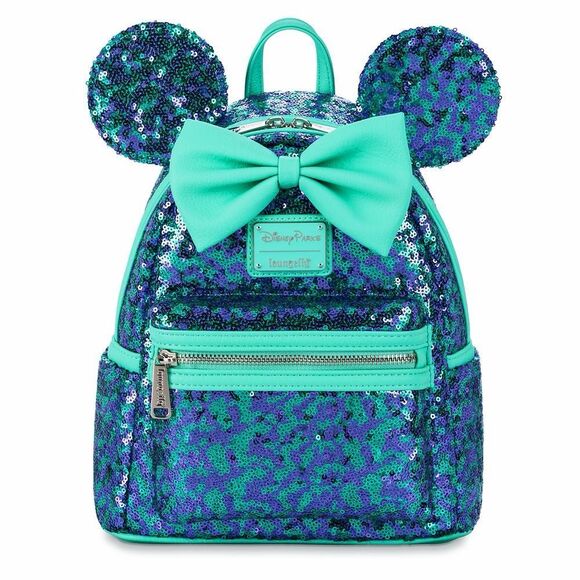 Minnie Mouse Sequin Mini Backpack Blue & Purple NWT Loungefly x Disney